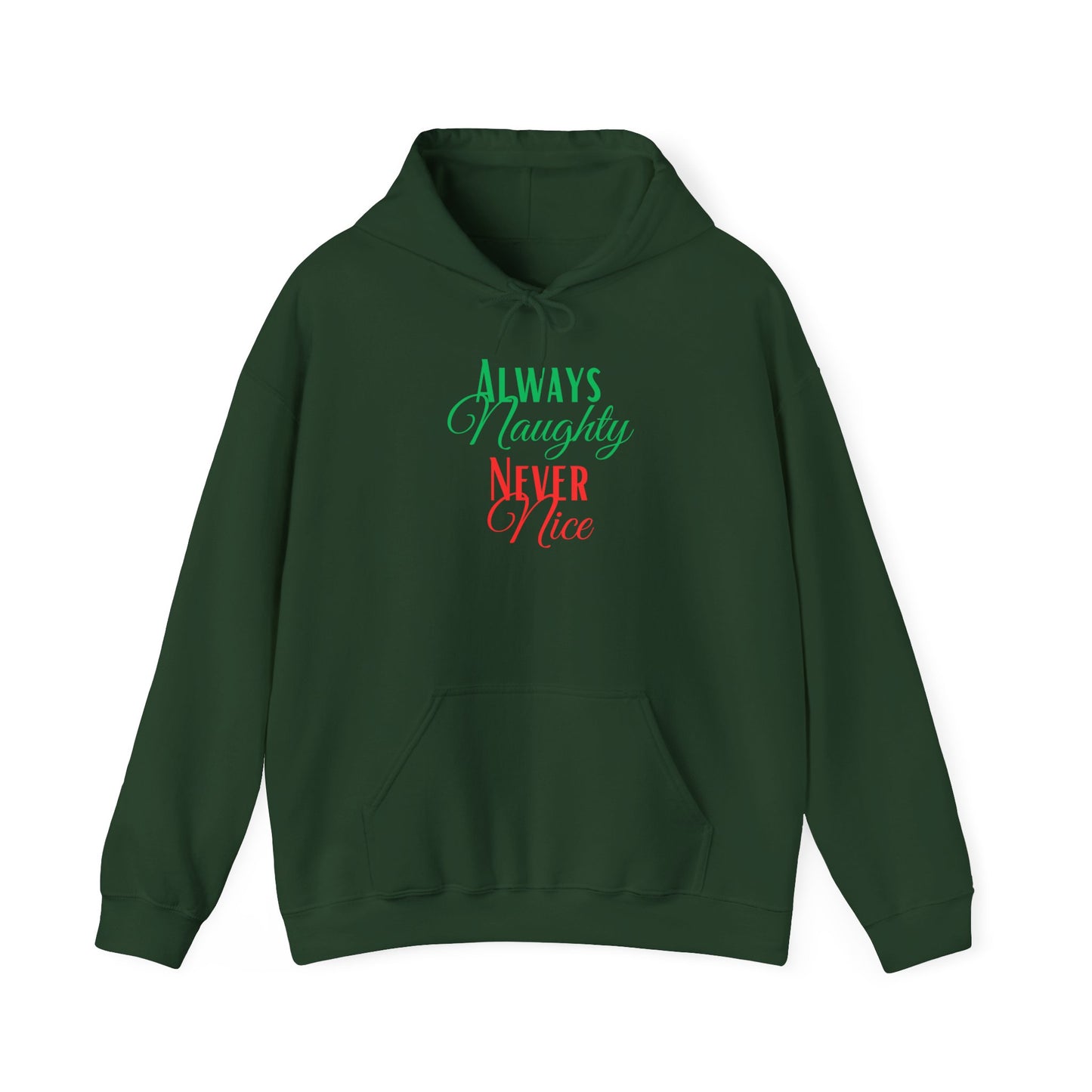 Funny Christmas Hoodie Always naughty never nice