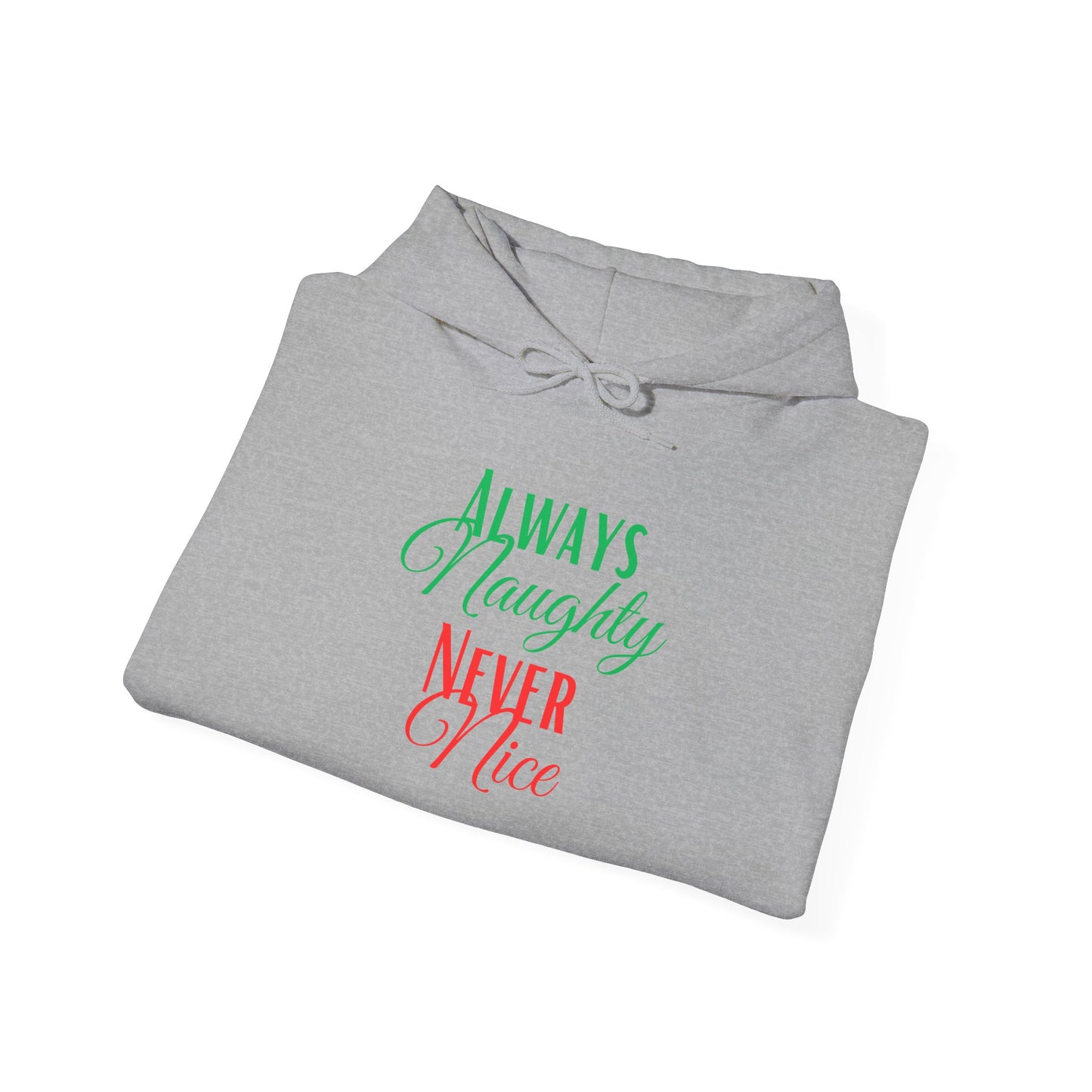 Funny Christmas Hoodie Always naughty never nice