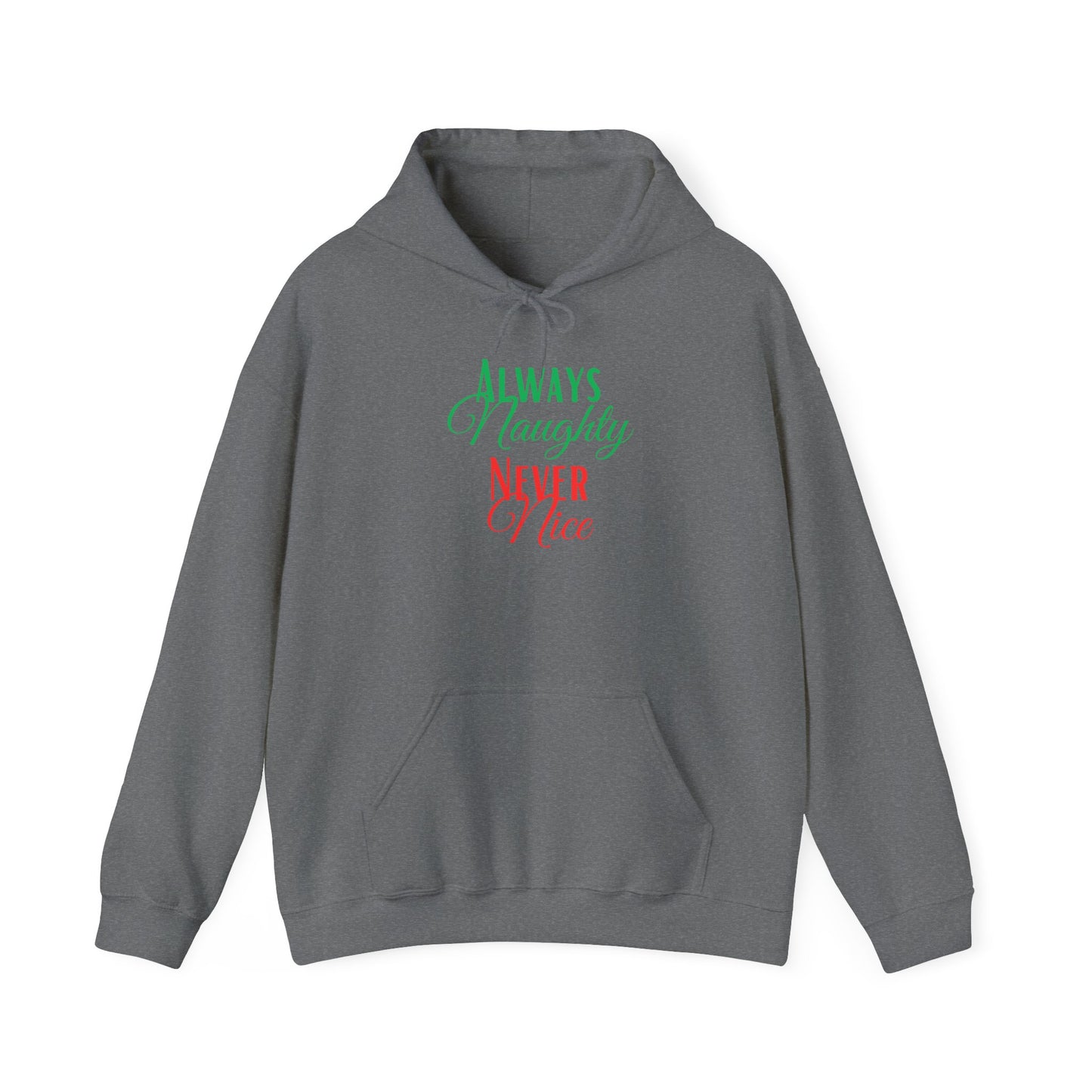 Funny Christmas Hoodie Always naughty never nice