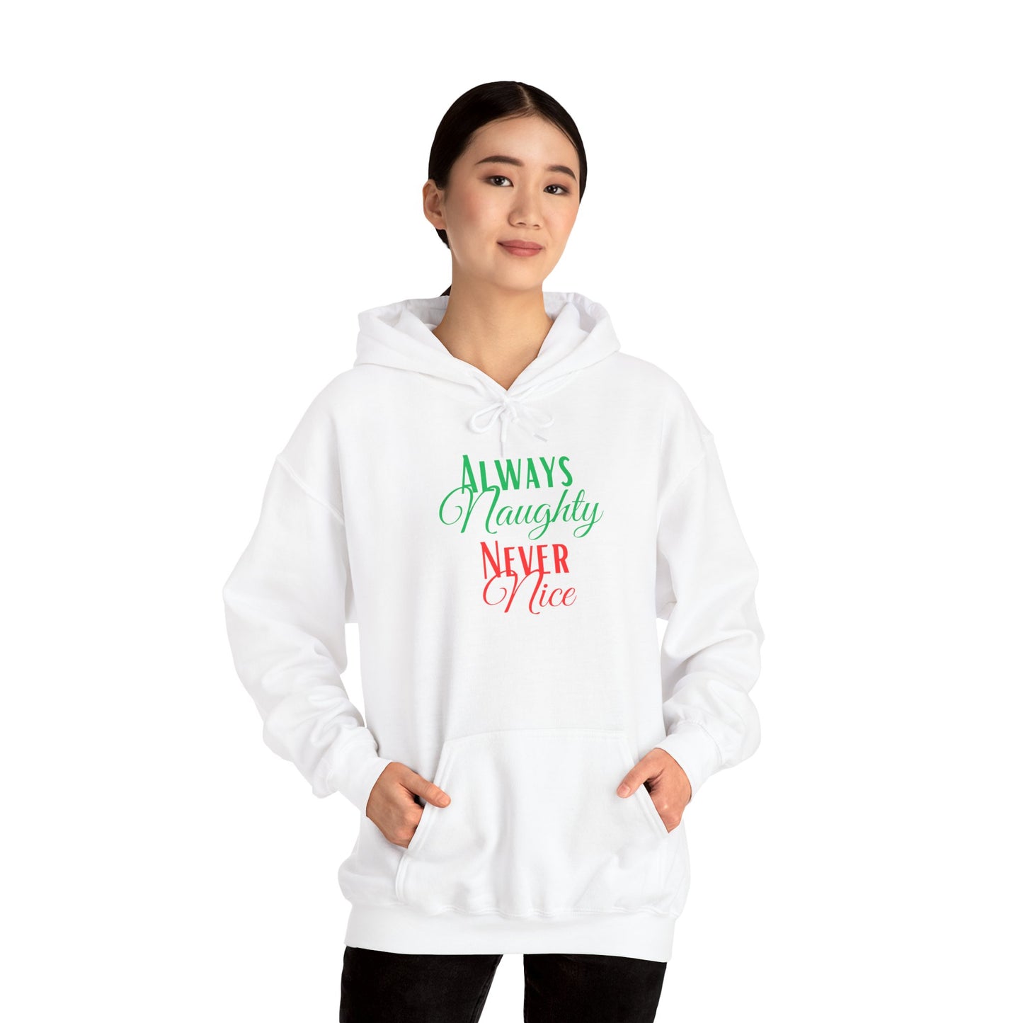 Funny Christmas Hoodie Always naughty never nice