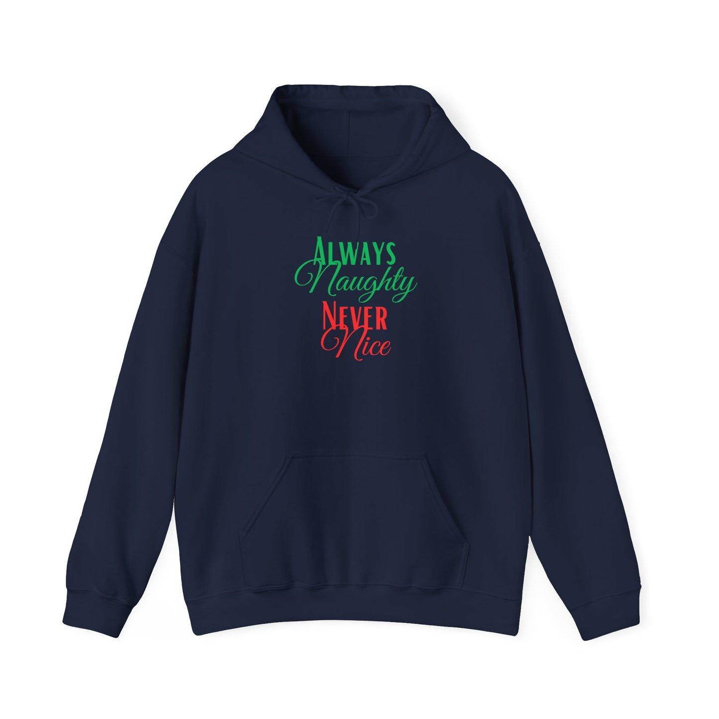 Funny Christmas Hoodie Always naughty never nice