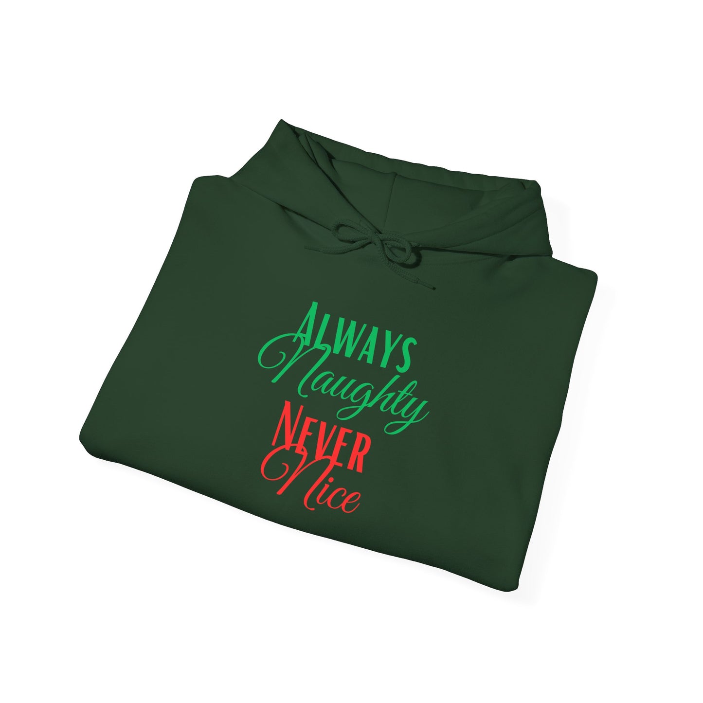 Funny Christmas Hoodie Always naughty never nice