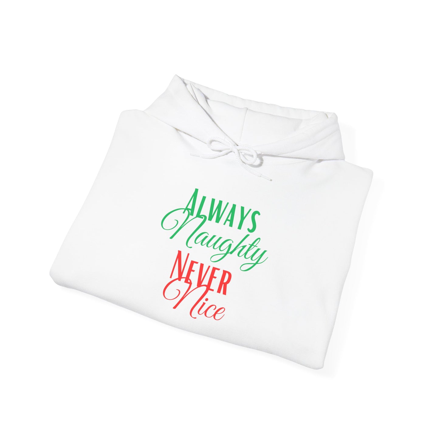 Funny Christmas Hoodie Always naughty never nice