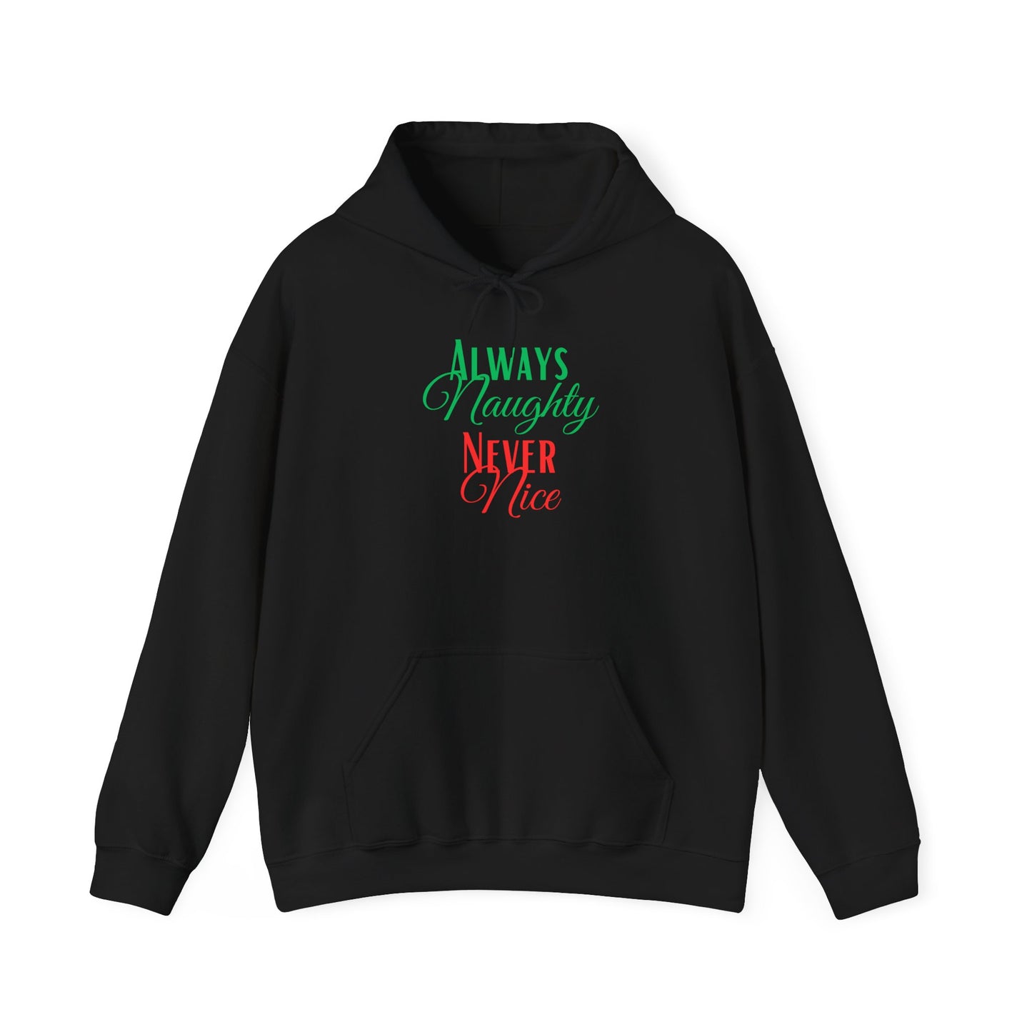 Funny Christmas Hoodie Always naughty never nice
