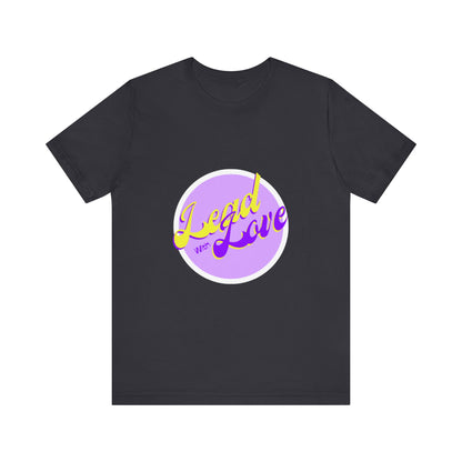 Lead with Love Unisex Jersey Tee - Inspirational Graphic Shirt