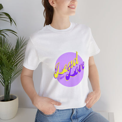 Lead with Love Unisex Jersey Tee - Inspirational Graphic Shirt