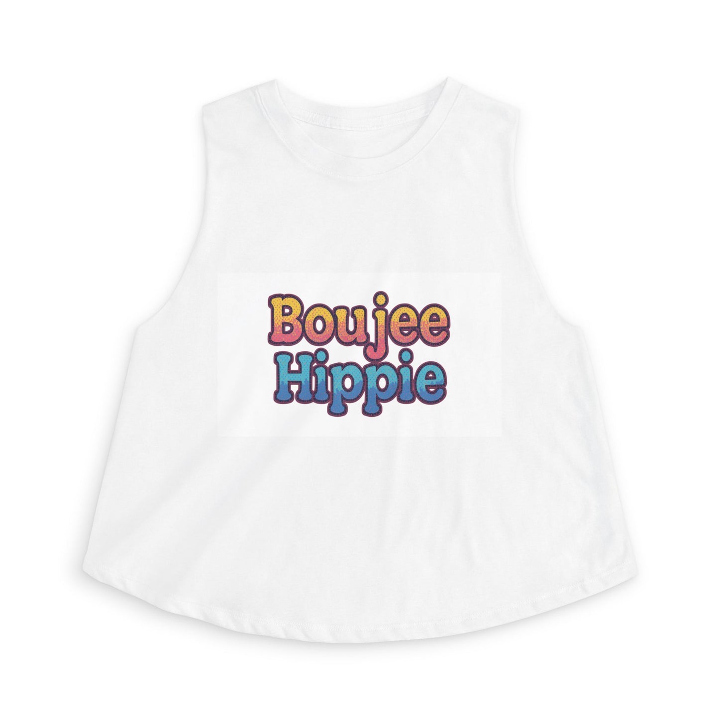 Boujee Hippie Crop Top — Retro Psychedelic Graphic Women's Tank